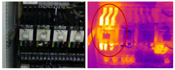 紅外熱像儀檢測電源接線保護(hù)空開